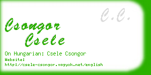 csongor csele business card